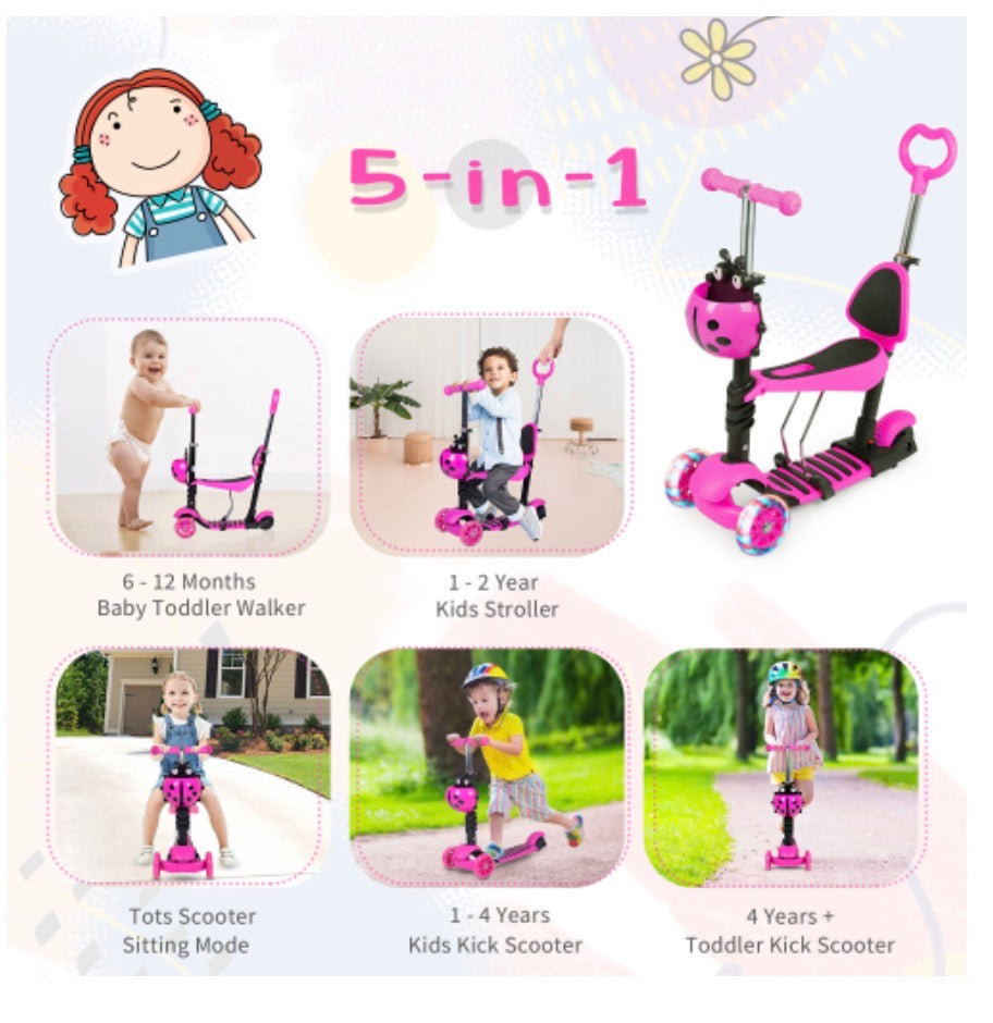 3 Wheel Kick Scooter for Age 3-8 Kids Toddler