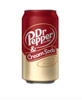 Dr Pepper Cream Soda Fizzy Drink Cans 12x355ml