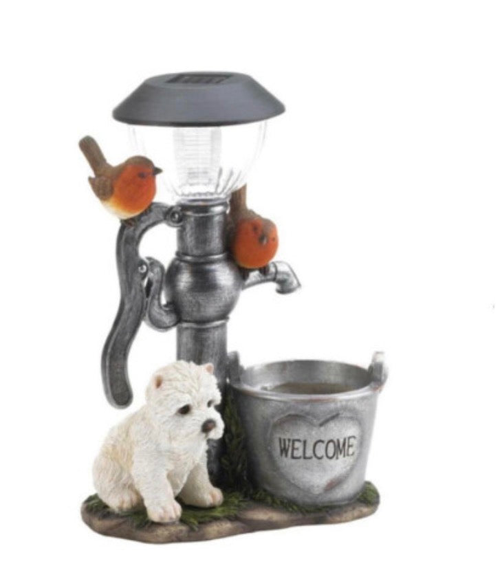 Cat Dog Rabbit Creativity Solar Lamp Statue