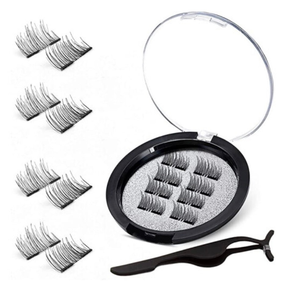 Dual Magnetic Eyelashes, 0.2mm Ultra Thin Magnet (8 PC with Tweezers)