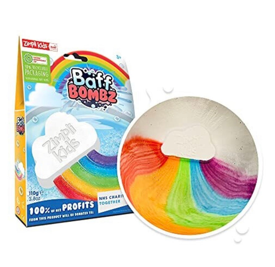 Large Cloud Rainbow Bath Bomb
