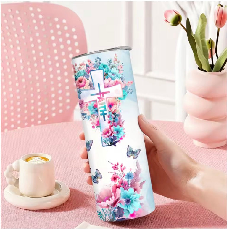 20oz straw water bottle, featuring a design that makes the impossible possible,