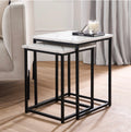 Manhattan Marble Effect Nest of 2 Square Tables