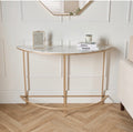 Manhattan Marble Effect Semicircle Console Table