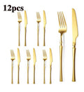 12/24/36pcs stainless steel tableware set