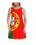 Dress Flag Of Portugal Round Neck Sleeveless