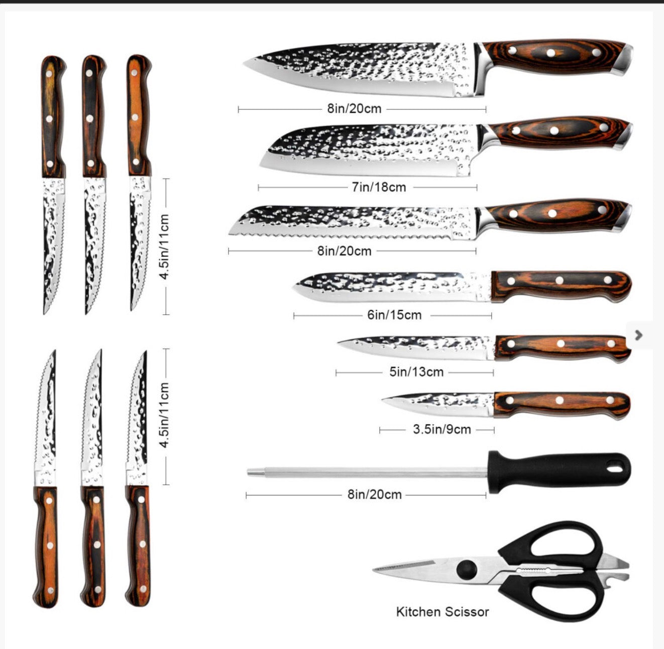15-Piece Japanese Chef Knife Set