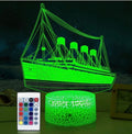 Titanic Night Light For Kids 3D Illusion Ship