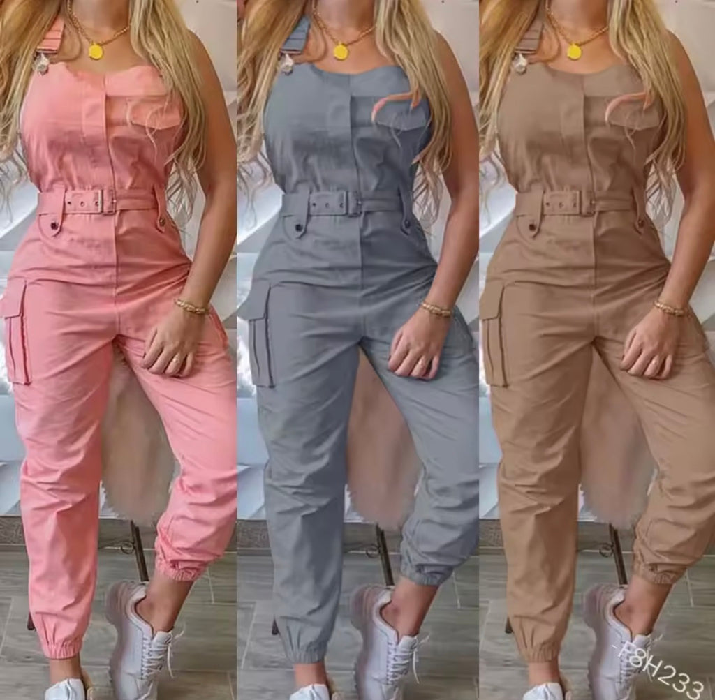 Ladies Cargo Jumpsuit