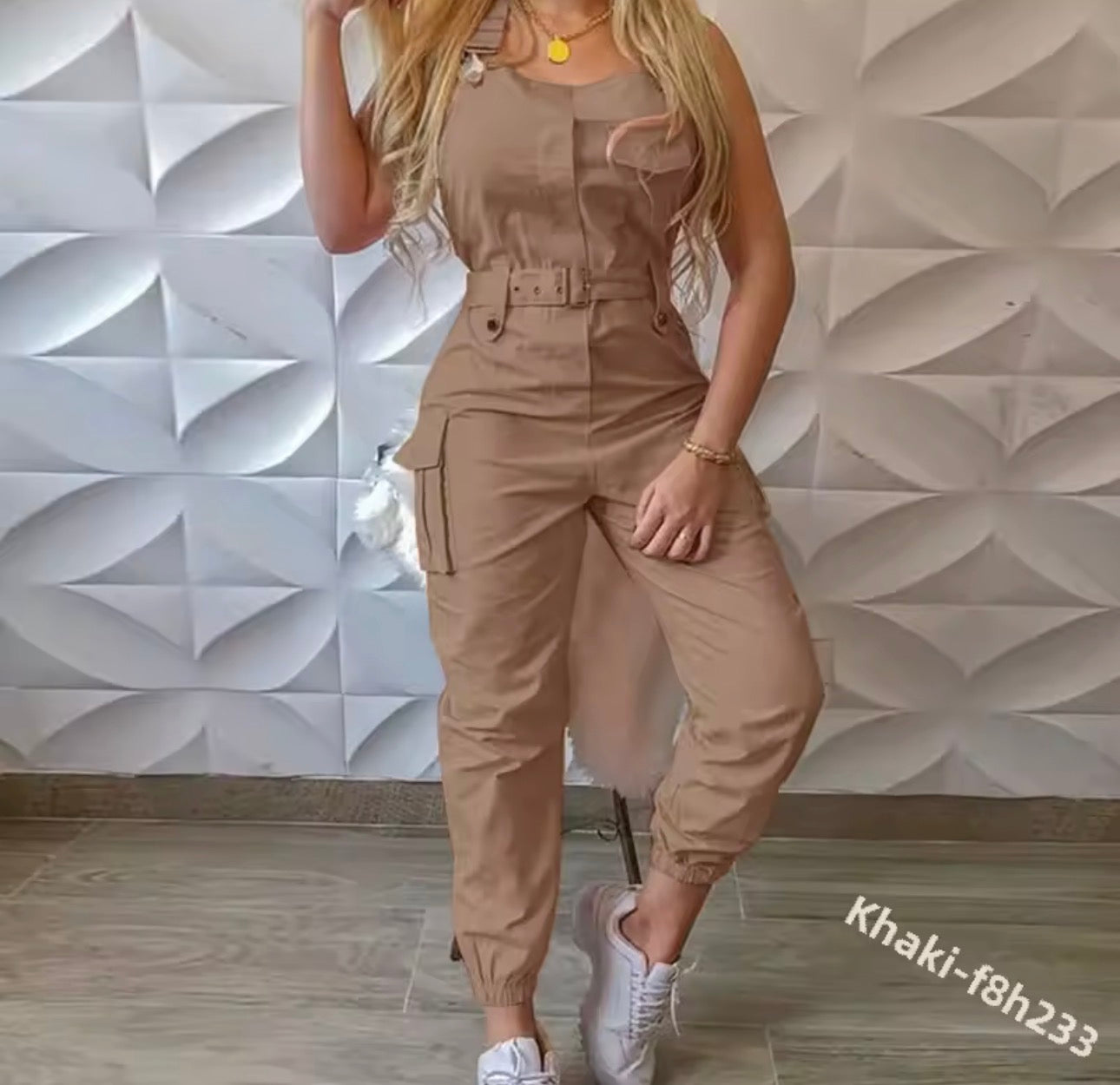 Ladies Cargo Jumpsuit