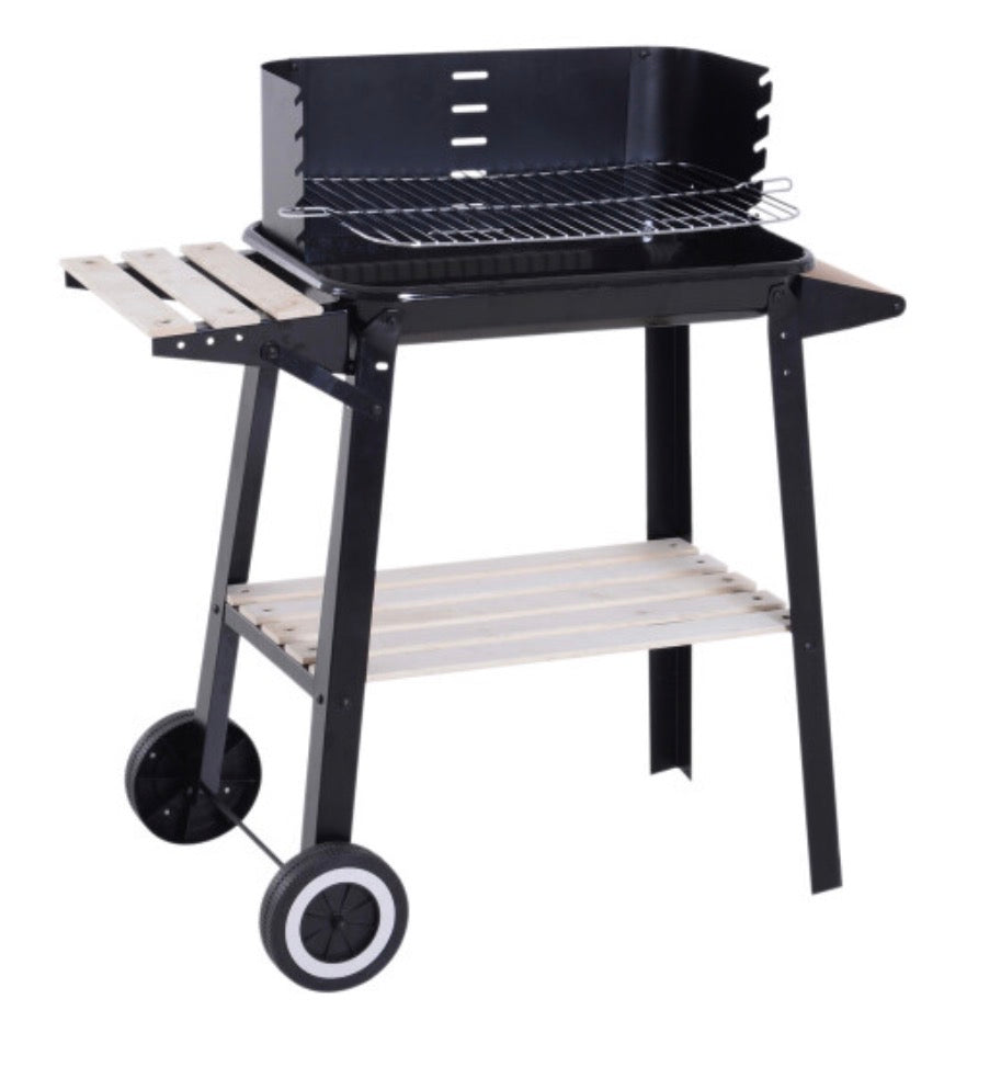 Outsunny Charcoal BBQ Grill Trolley Barbecue