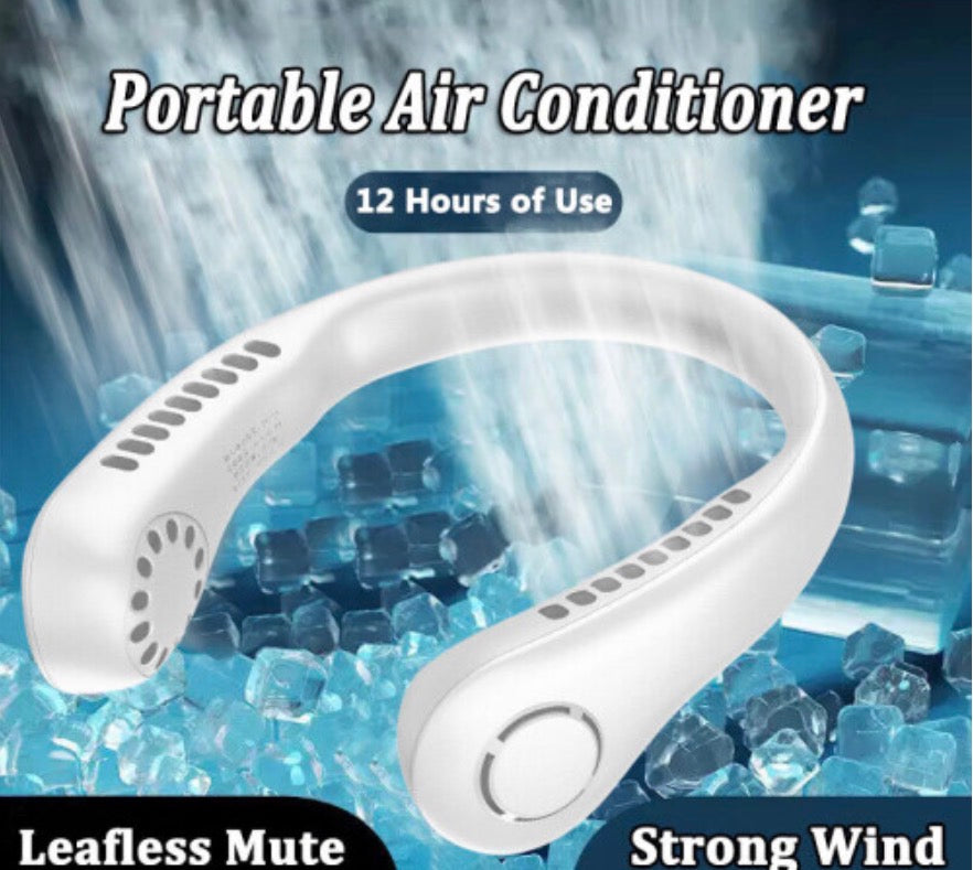 Neck Fan Portable Bladeless Hanging Neck Rechargeable