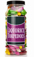 Original Liquorice Torpedoes Retro Sweets Gift Jar