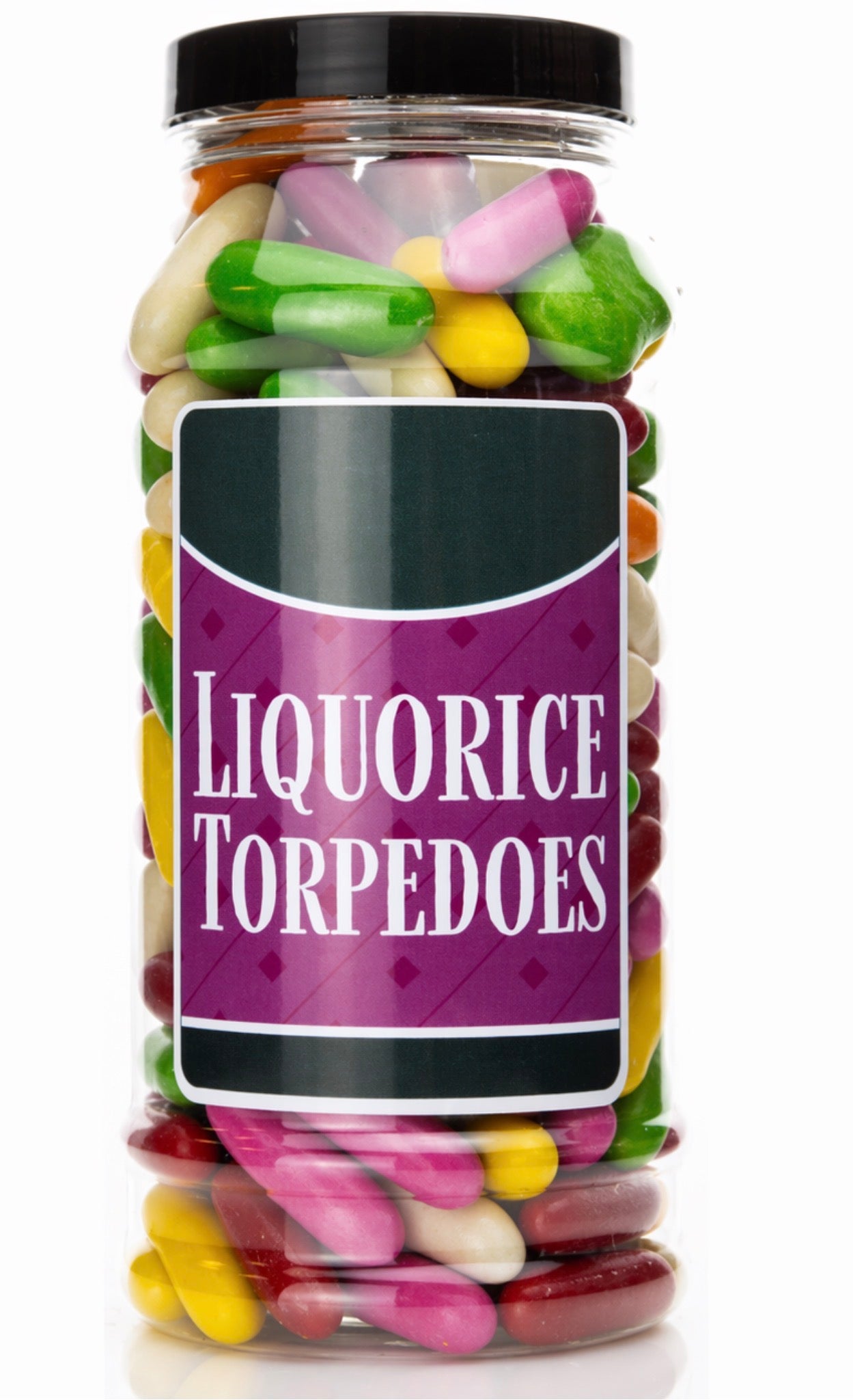 Original Liquorice Torpedoes Retro Sweets Gift Jar