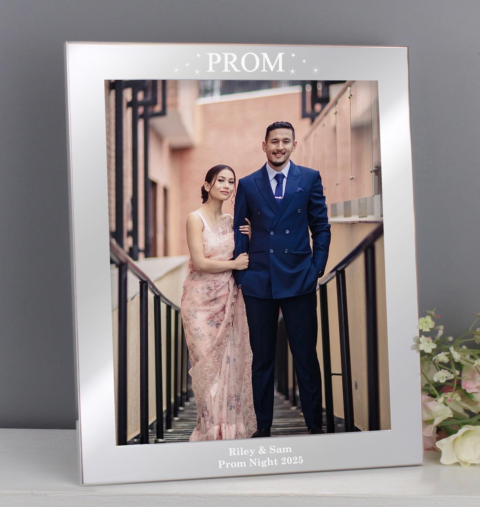 Personalised Prom Night 10x8 Silver Photo Frame