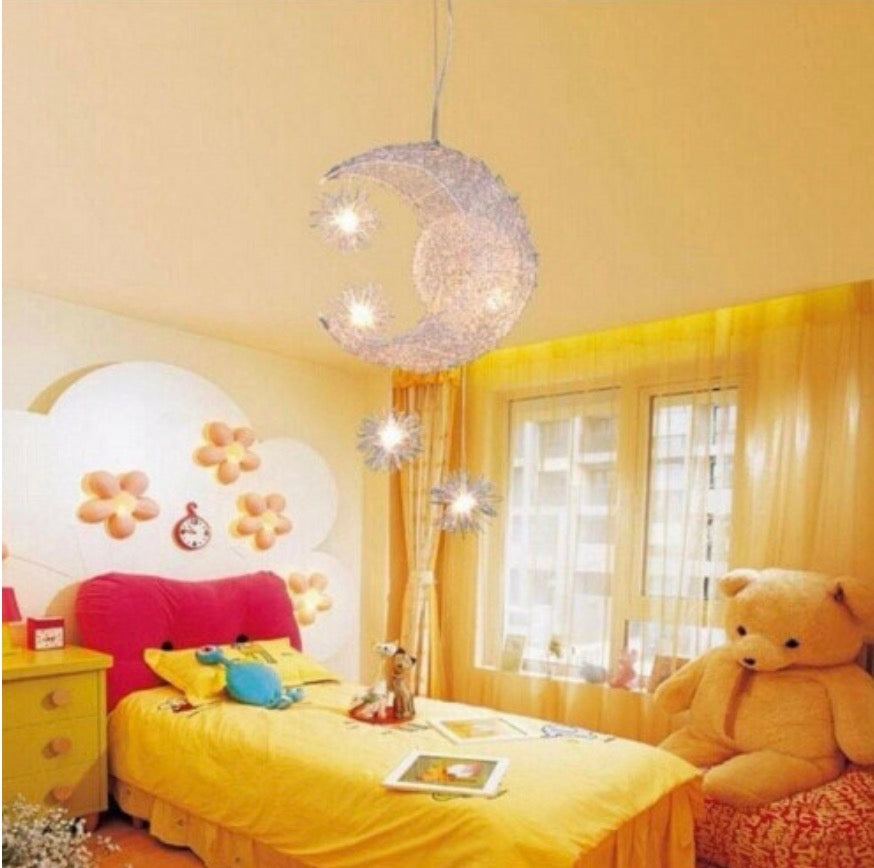 Chandelier Moon Stars LED Ceiling Light