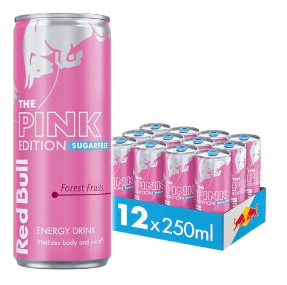 Red Bull Energy Drink Sugar Free Pink Edition Forest Fruits