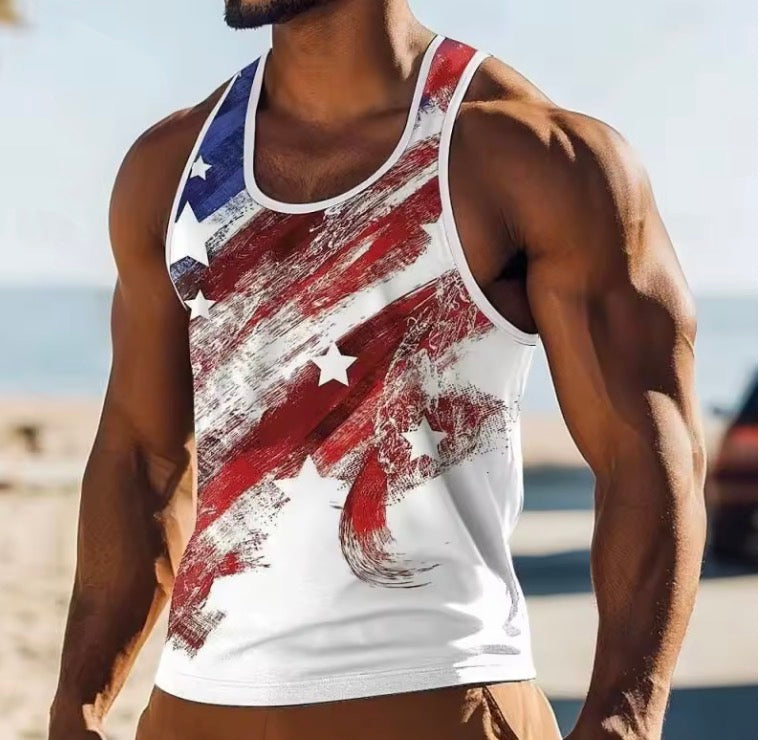 America Flag 3D Print Tank Tops