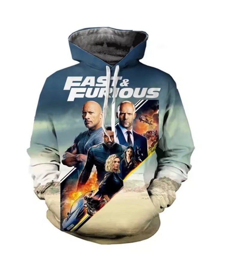 Fast And Furious 3D Print Hoodies