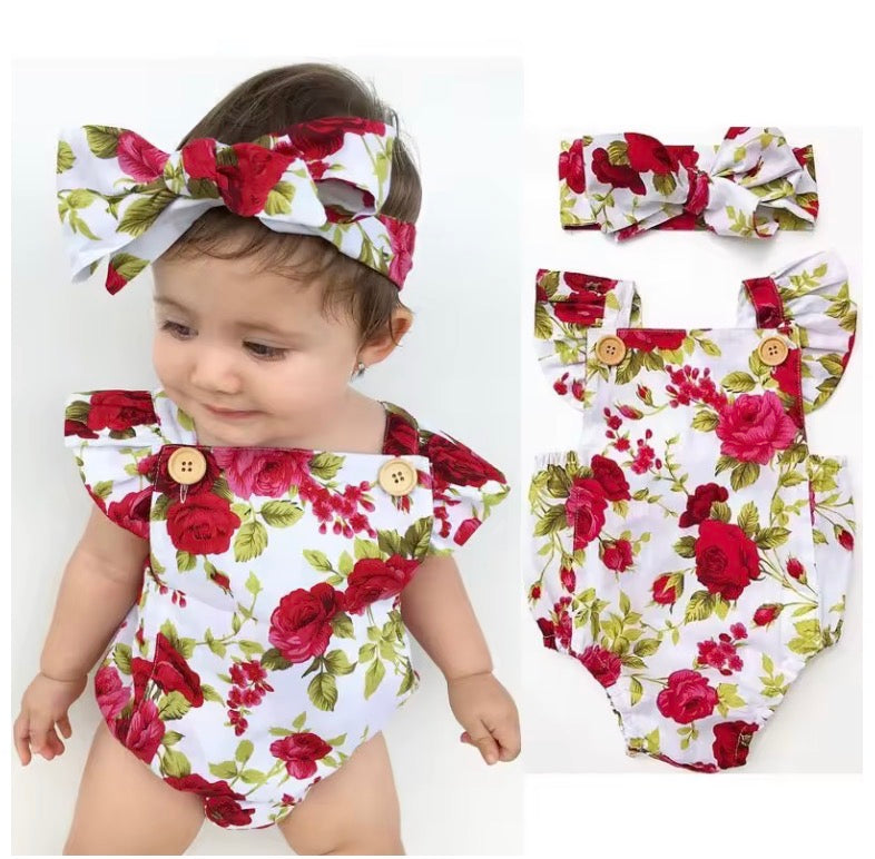 Toddler Girls Ruffle Sleeveless Romper