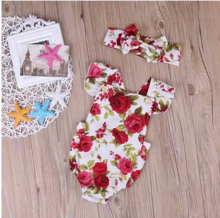 Toddler Girls Ruffle Sleeveless Romper