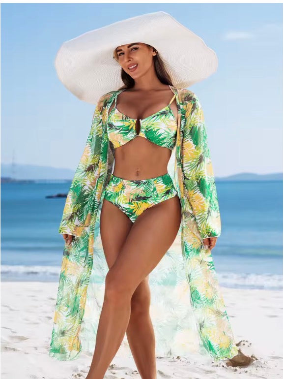 Sexy High-end Women's Swimsuit Bikini Three Piece Set