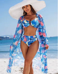 Sexy High-end Women's Swimsuit Bikini Three Piece Set