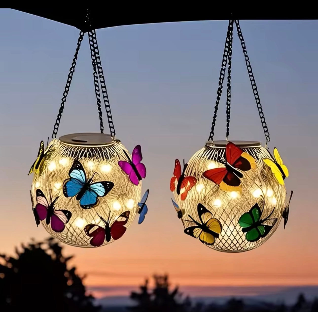 1/2pcs Solar-Powered Butterfly Lanterns
