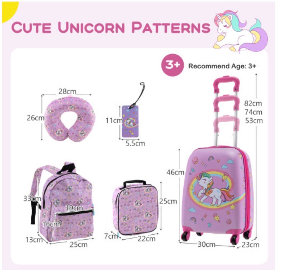 5 PCS Kids Luggage Set Carry-on