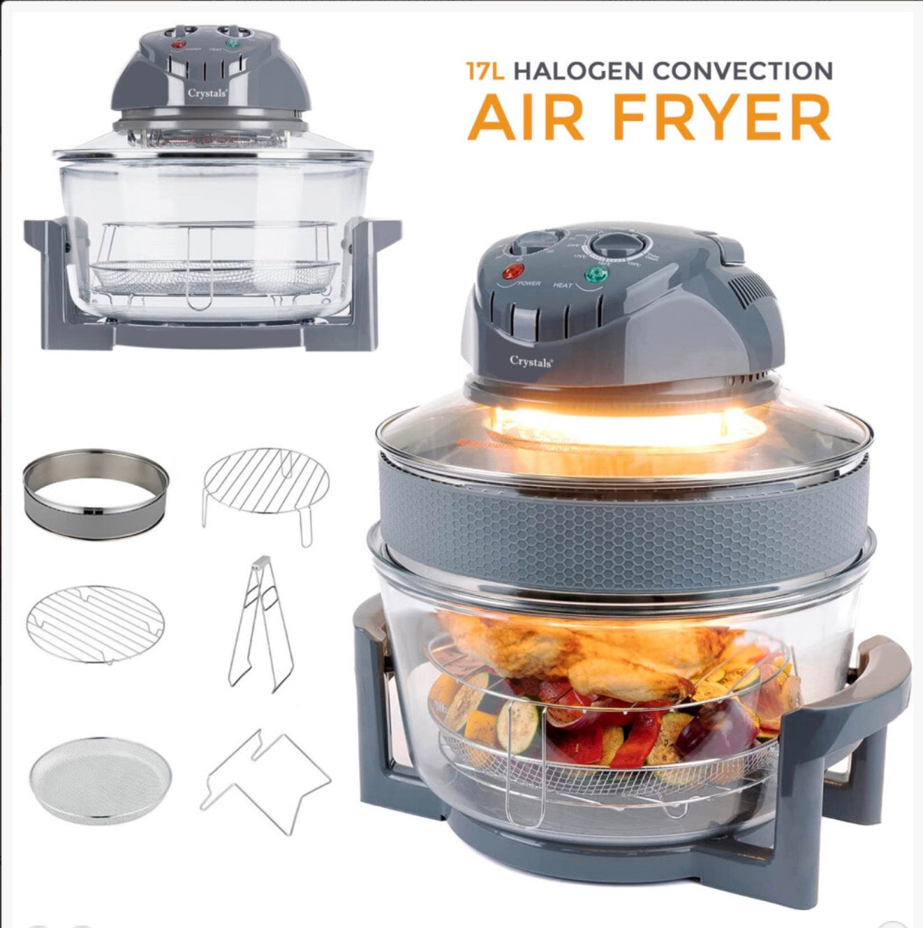 17L Halogen Convection Oven Air Fryer