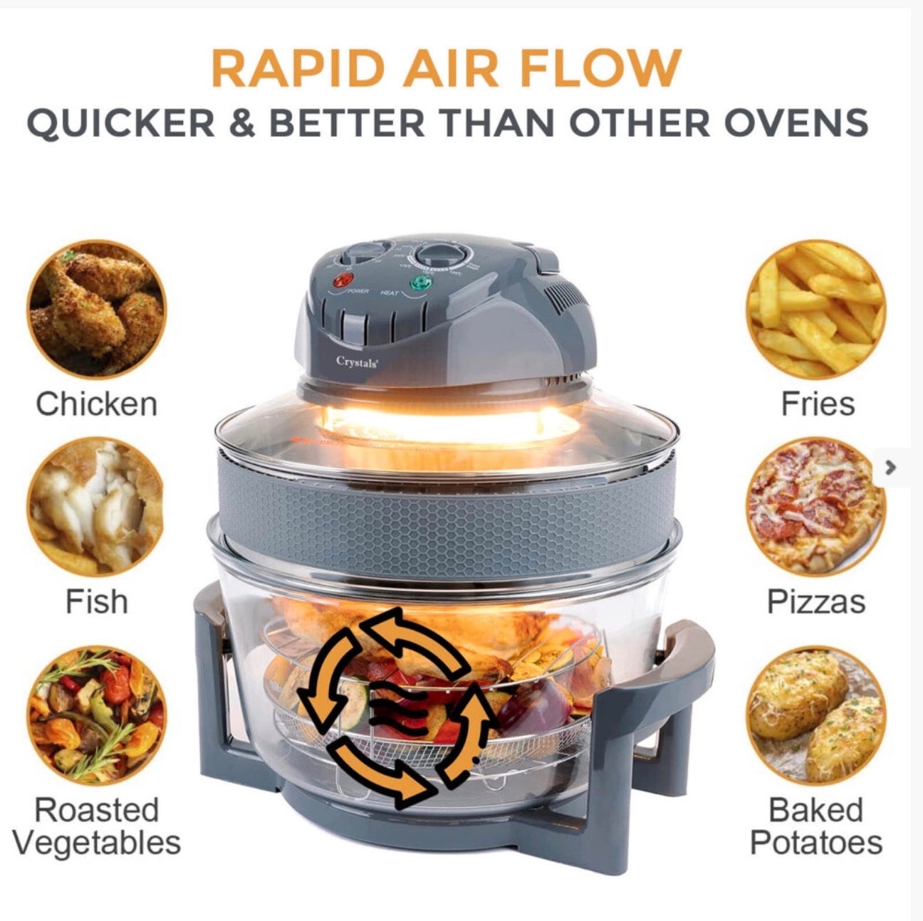 17L Halogen Convection Oven Air Fryer