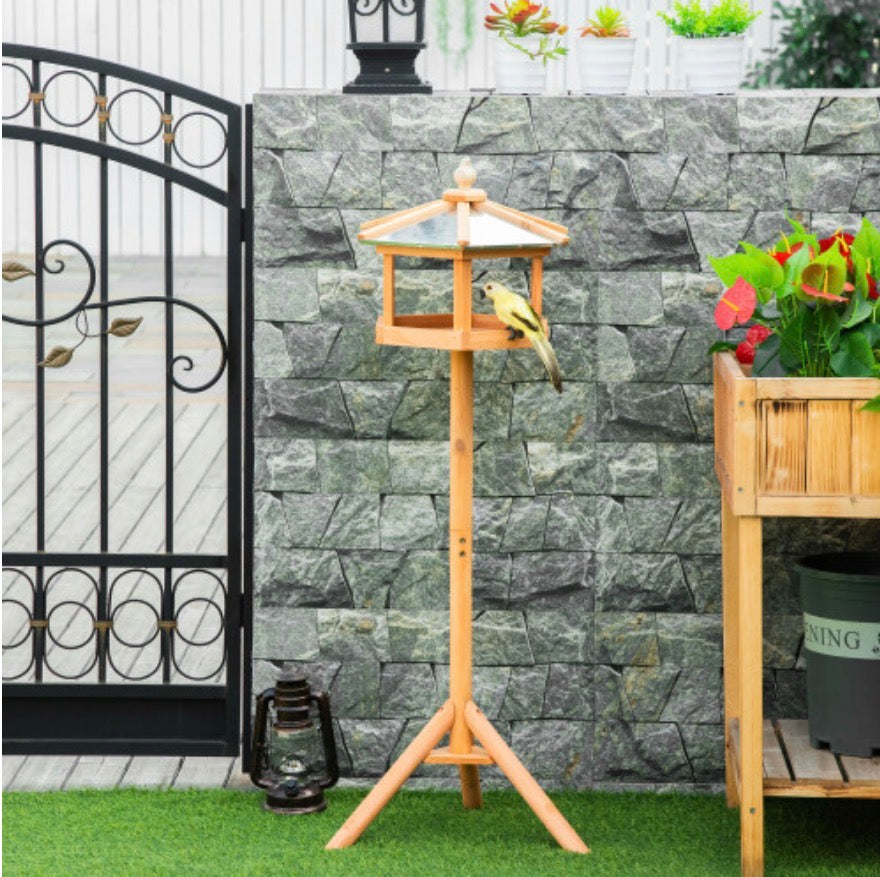Wooden Bird Table Free Standing Feeder
