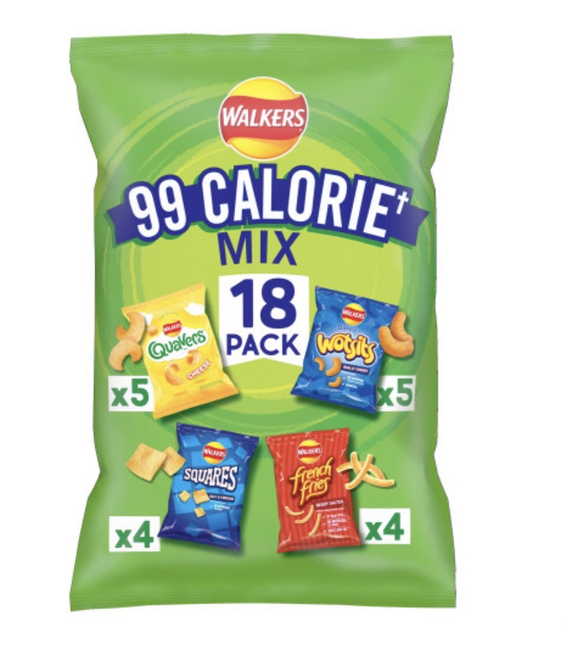 99 Calorie Mix Multipack Snacks Crisps 18 Pack