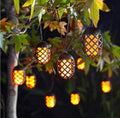 Smart Garden Solar Power Cool Flame String Lights Black (10 Bulbs)