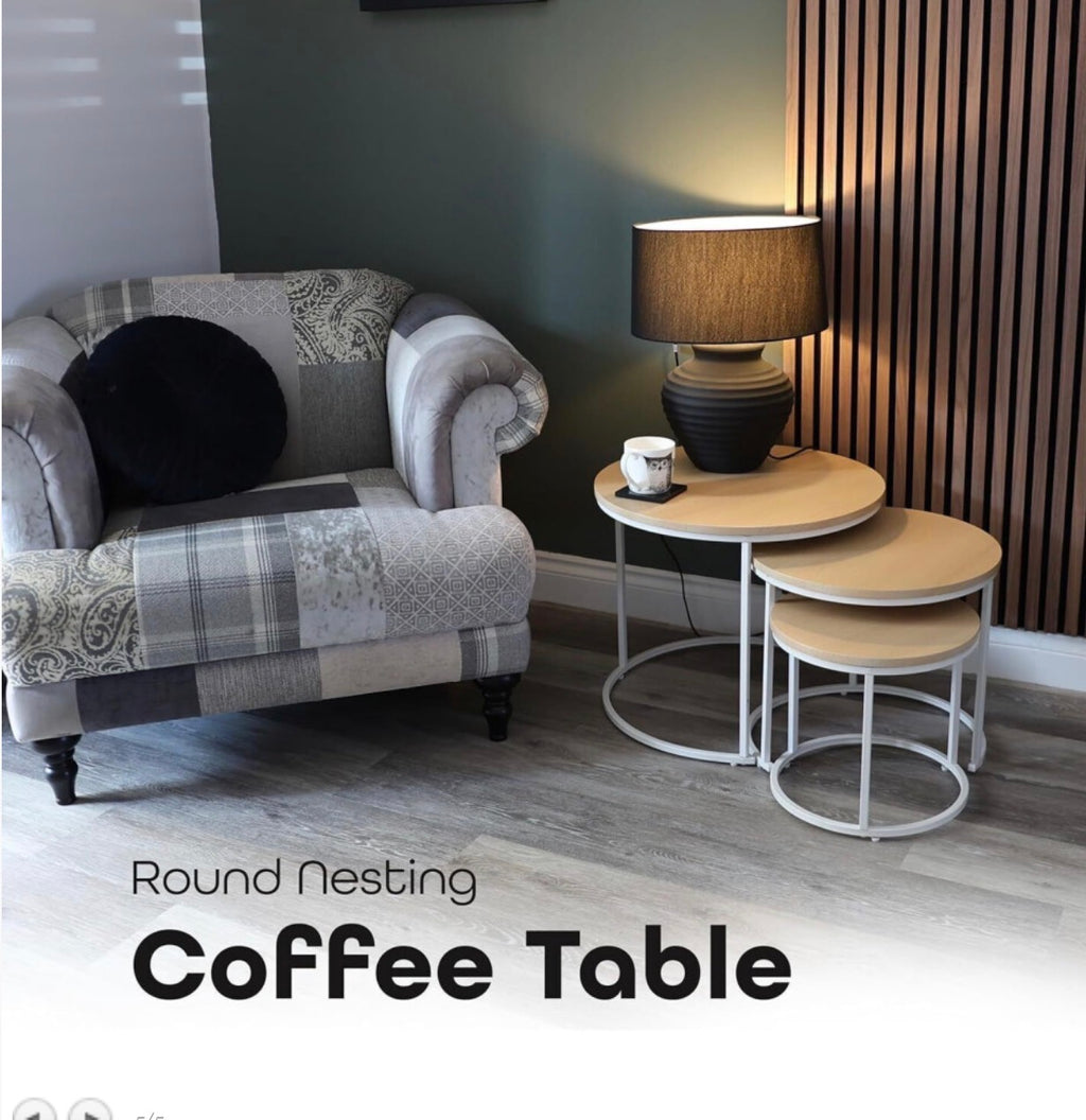 Round Nesting Set of 3 for Living Room Balcony