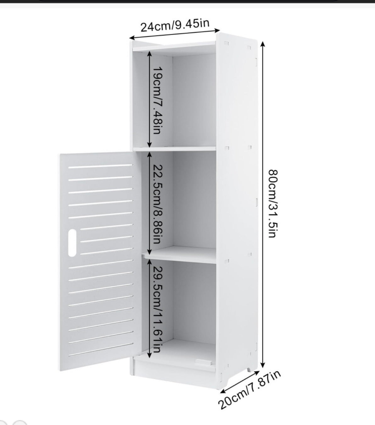 Bathroom Storage Unit,Cabinet Floor Standing Storage Tall Cupboard