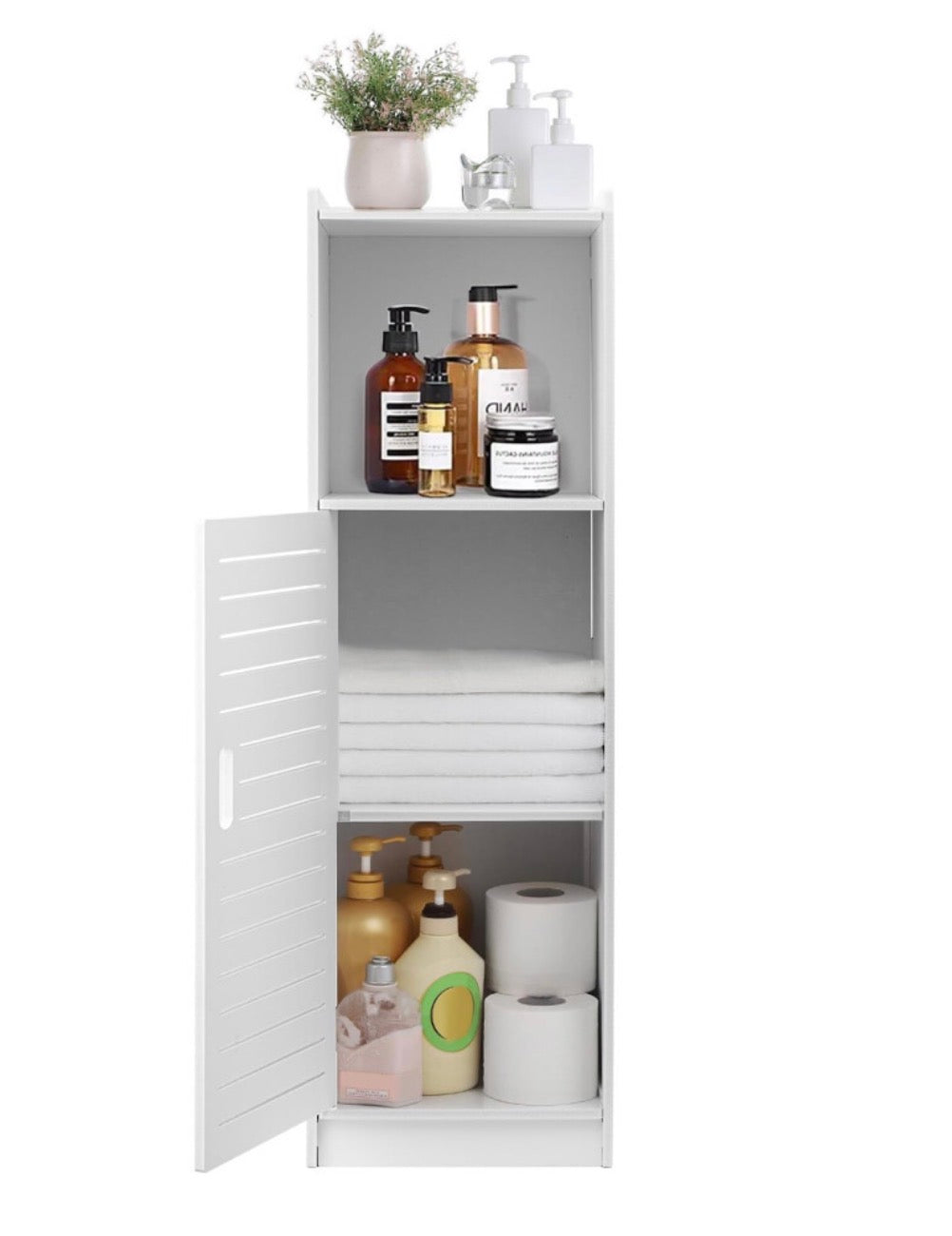 Bathroom Storage Unit,Cabinet Floor Standing Storage Tall Cupboard