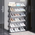 (6 Tiers) Foldable Multi-Tier Metal Shoe Rack