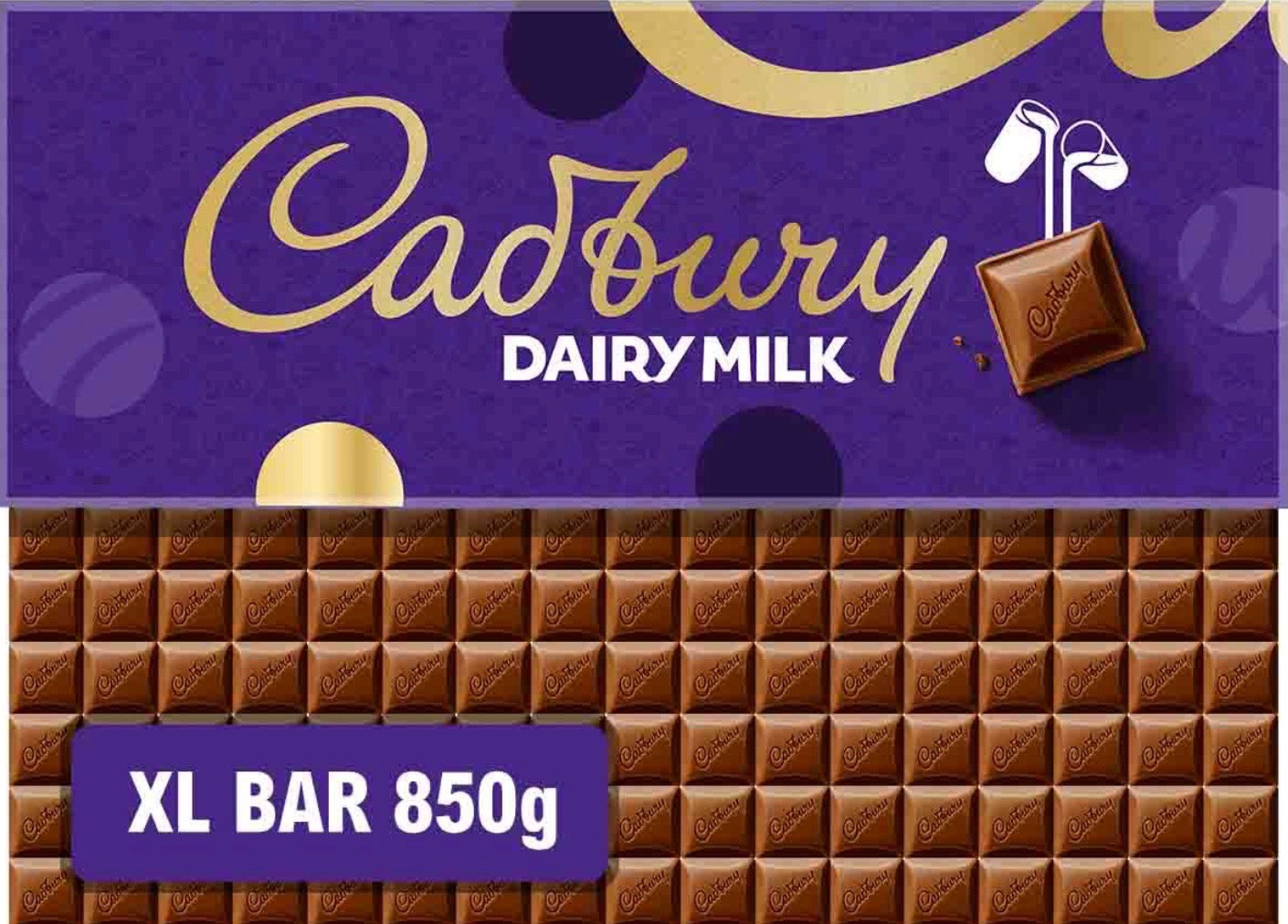DAIRY MILK XL CHOCOLATE BAR 850G