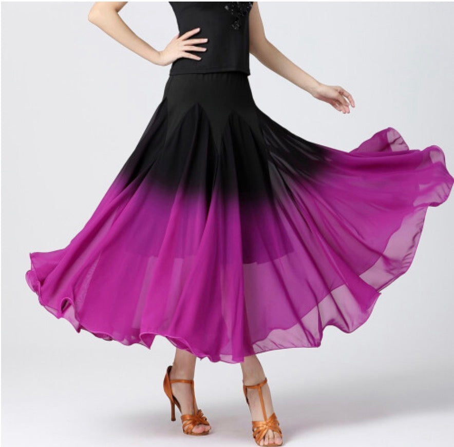 Womens Ballroom Dance Skirt Long Swing Skirt