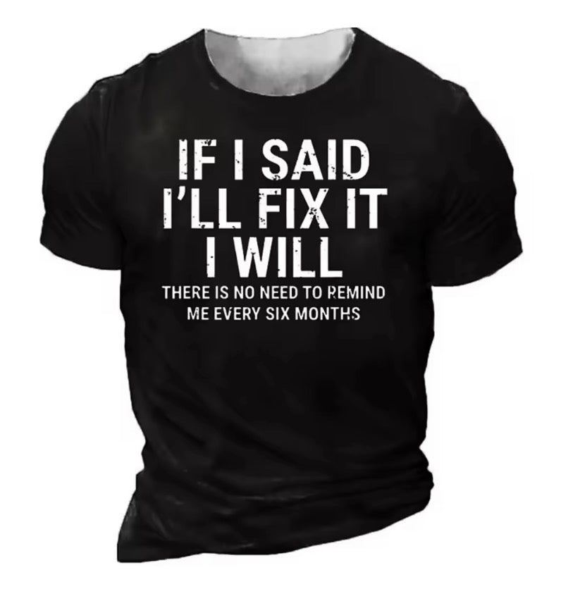 Men's T Shirt Fashion Letter Graphic T-Shirt