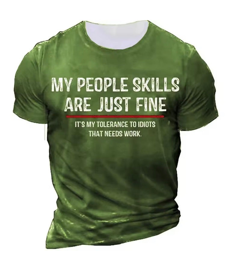 Men's T Shirt Fashion Letter Graphic T-Shirt
