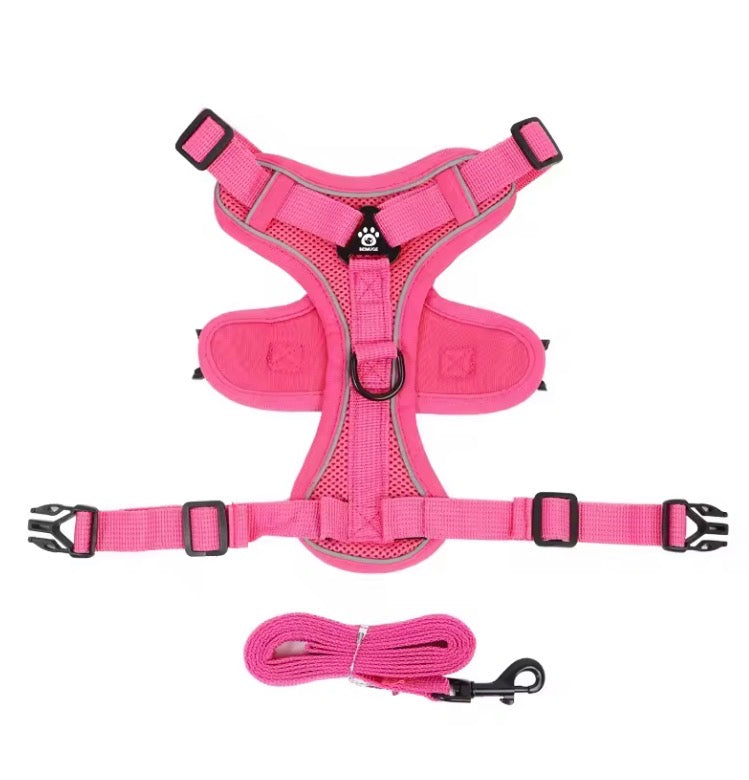 No Pull Dog Harness and Lead Set Adjustable Pet Harness