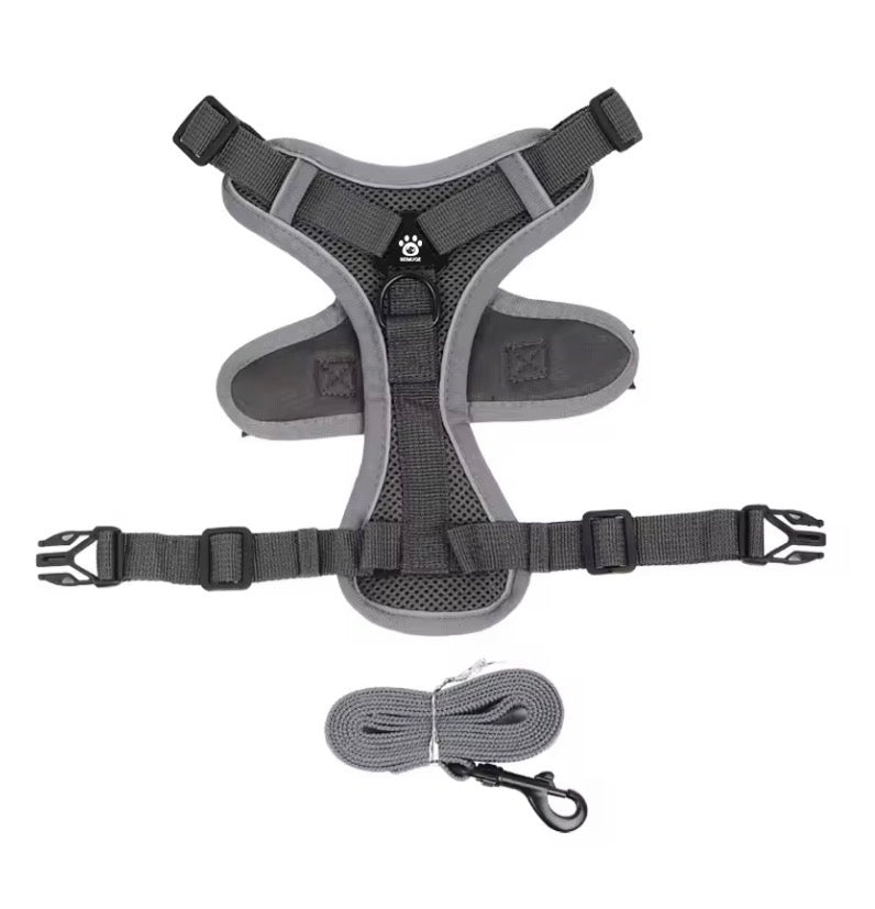 No Pull Dog Harness and Lead Set Adjustable Pet Harness