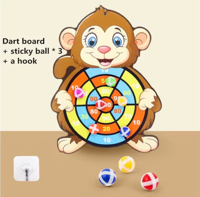 Montessori Toys for Kids 2 to 4 Years Old Cartoon Animal Dart Board