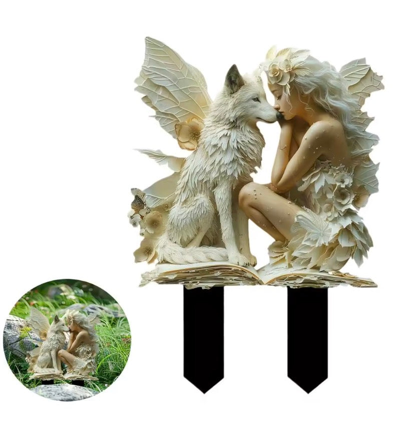 2D Flat Fairy Garden Decor Elf Garden Stakes Decorative Acrylic 2D
