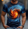 Men's Optical Illusion Ocean T Shirt Short Sleeve