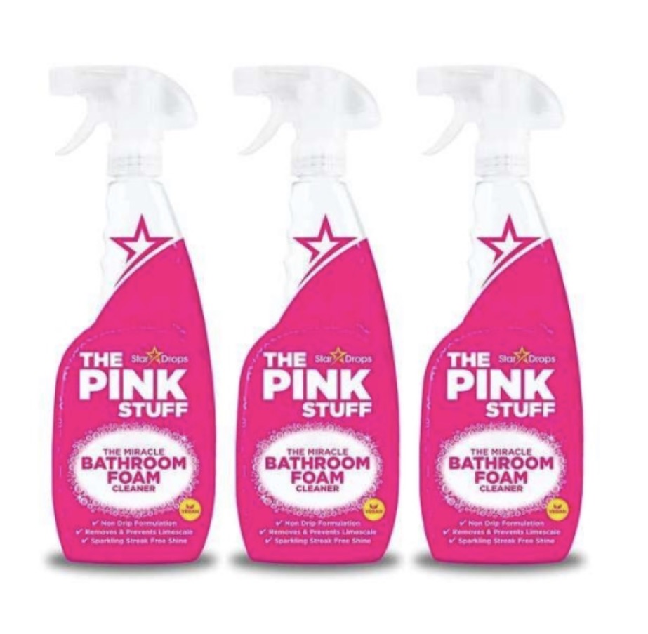 Stardrops The Pink Stuff Miracle Bathroom Foam Cleaner 750ml (Pack of 3)
