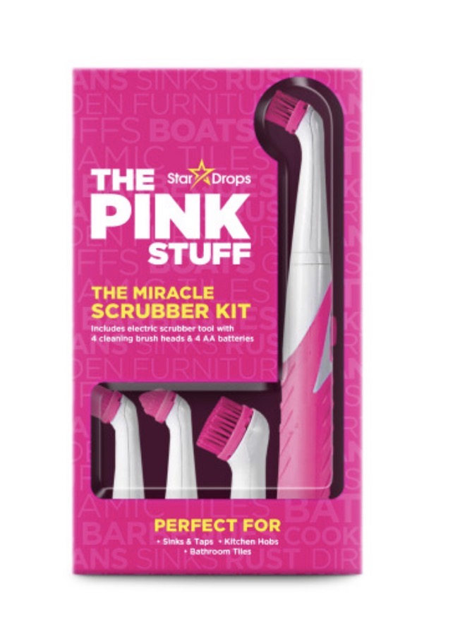 The Pink Stuff - The Miracle Scrubber Kit - 4 Cleaning Brush Heads