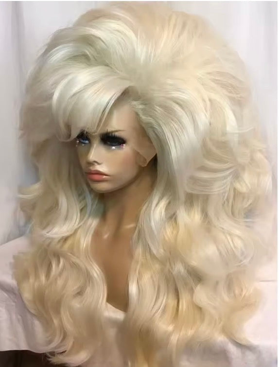 Long Blonde Double Stack Drag Queen Synthetic Hair Wig